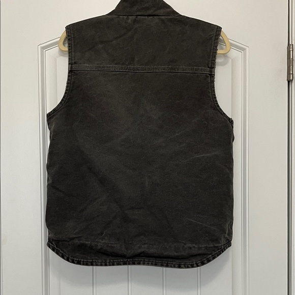 Carhartt Men's Gravel Color Sherpa Lined Sleeveless Jacket Vest - Picture 9 of 13